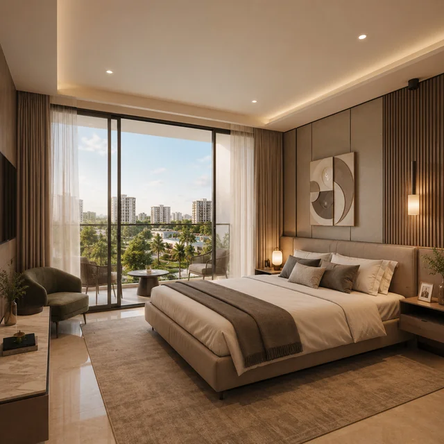 Arvind Sylva 3 BHK premium bedroom interior - Grade-A finishing Arvind Sylva 3 BHK premium bedroom interior - Grade-A finishing